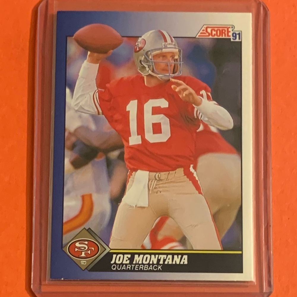 Joe Montana #1 1991 Score Football Trading Card